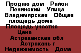 Продаю дом › Район ­ Ленинский › Улица ­ Владимирская › Общая площадь дома ­ 100 › Площадь участка ­ 40 › Цена ­ 1 820 000 - Астраханская обл., Астрахань г. Недвижимость » Дома, коттеджи, дачи продажа   . Астраханская обл.